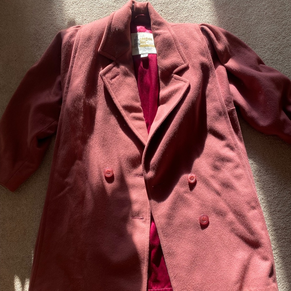 London Fog 100% virgin wool coat. Size medium (8). Dusty rose.